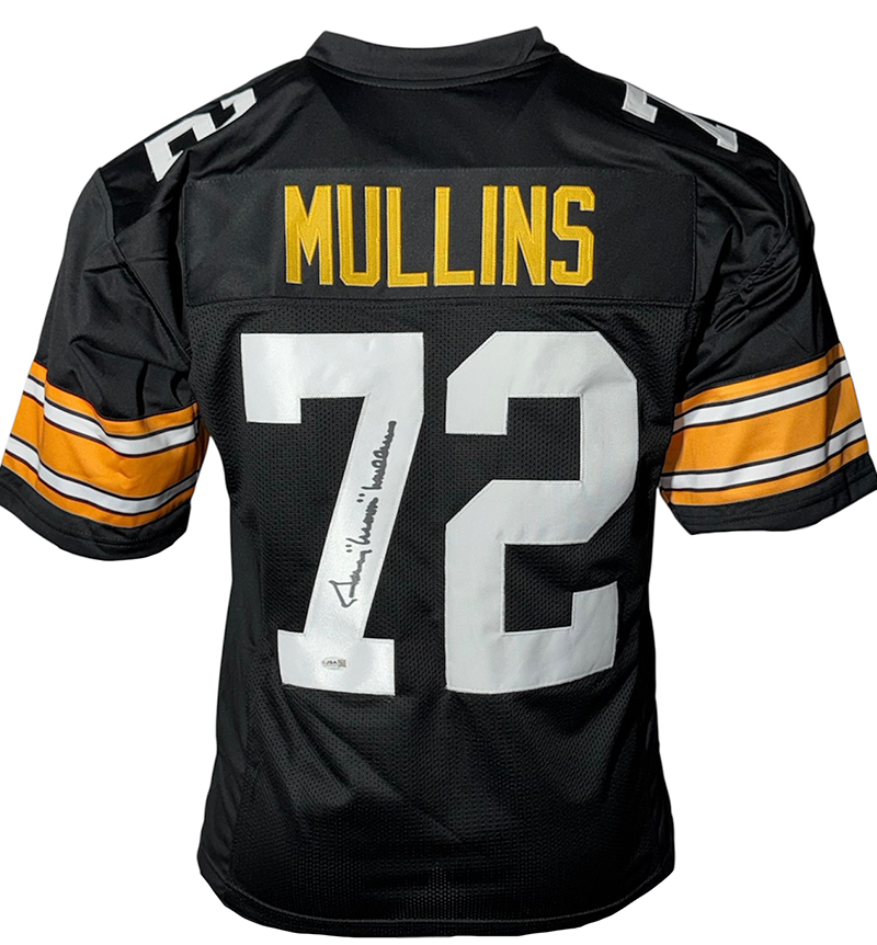 Gerry Mullins Signed Pittsburgh Black Football Jersey JSA