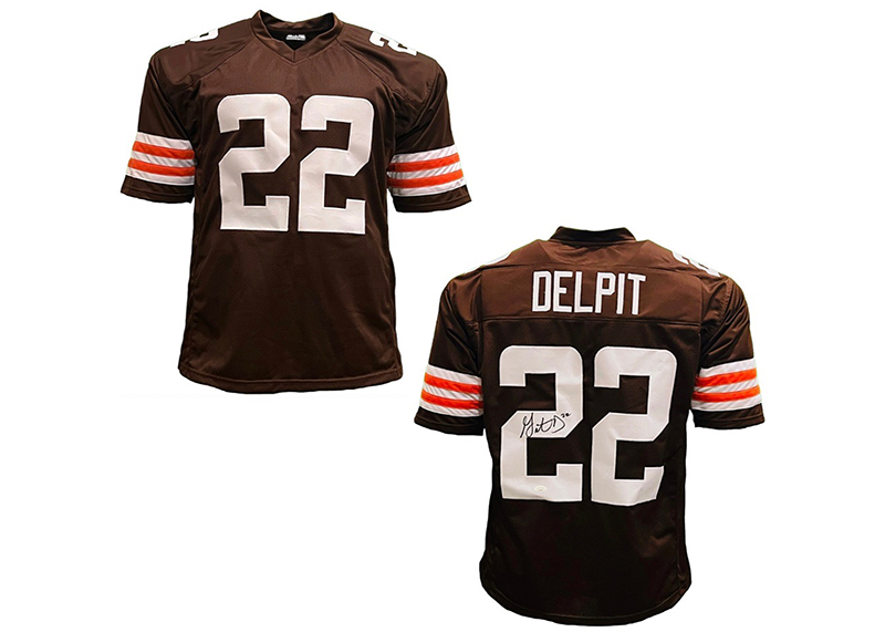 Grant Delpit Signed Custom Brown Football Jersey JSA