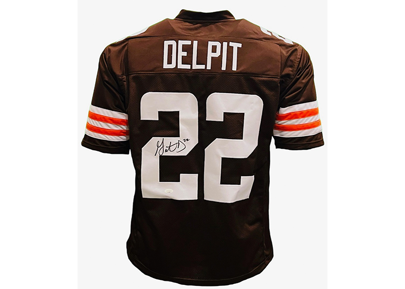 Grant Delpit Signed Custom Brown Football Jersey JSA