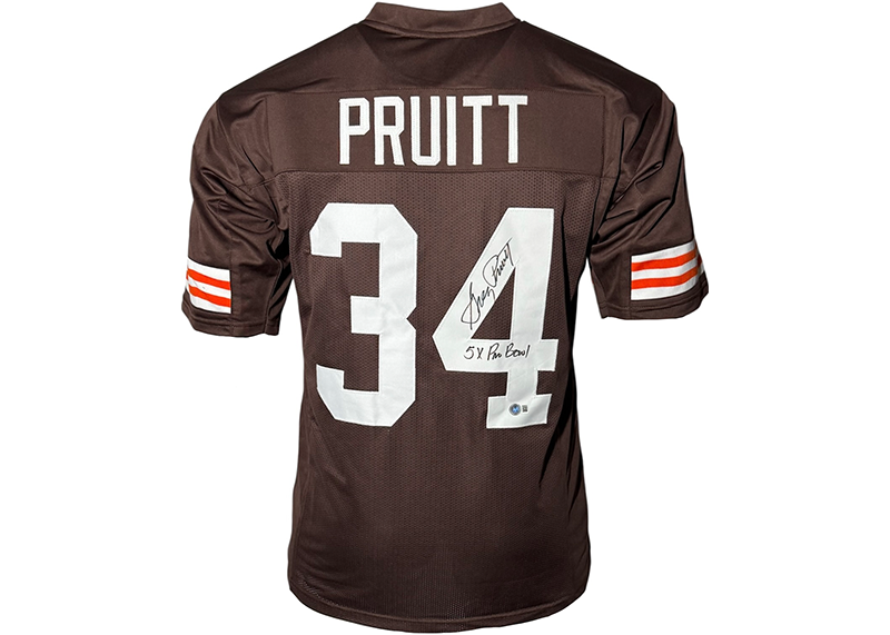 Greg Pruitt Signed Brown Browns Football Jersey Beckett