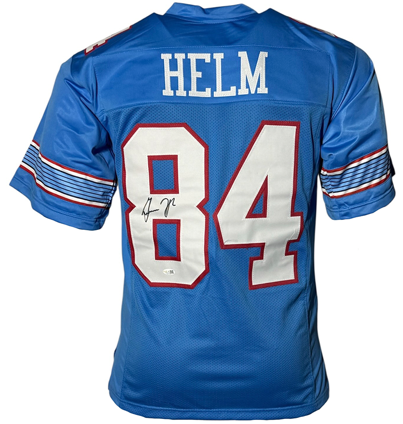 Gunnar Helm Signed Tennessee Blue Football Jersey JSA
