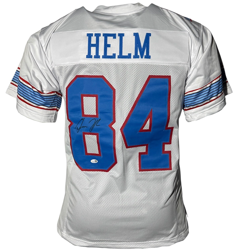 Gunnar Helm Signed Tennessee White Football Jersey JSA