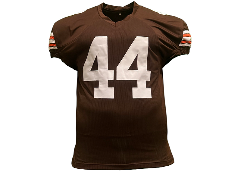 Harold Fannin Jr Signed Cleveland Brown Game Cut Football Jersey JSA