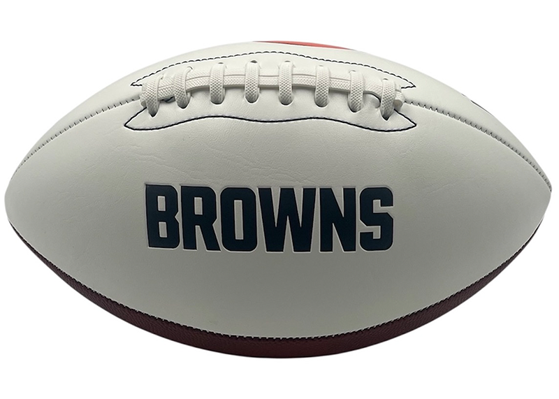 Harold Fannin Jr Signed Cleveland Browns Football Logo JSA