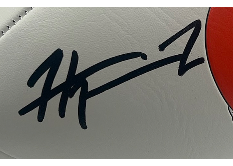 Harold Fannin Jr Signed Cleveland Browns Football Logo JSA