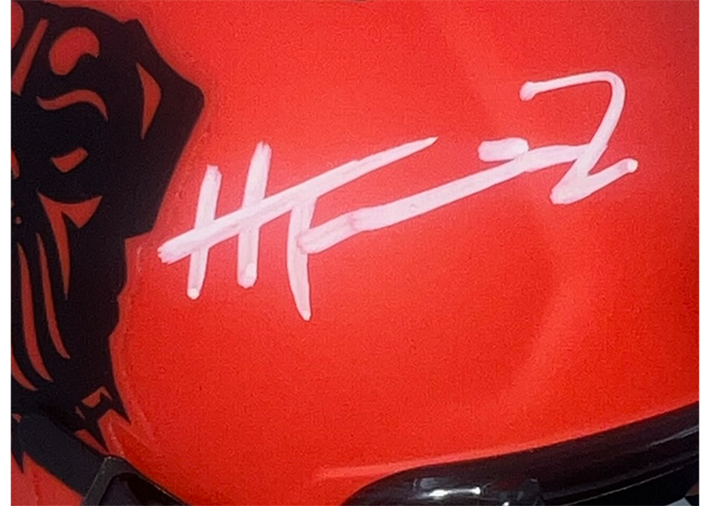 Harold Fannin Jr Signed Cleveland Browns Rave Mini Helmet JSA