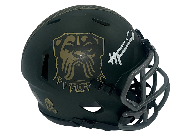 Harold Fannin Jr Signed Cleveland Browns STS 25 Mini Helmet JSA