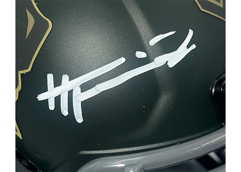 Harold Fannin Jr Signed Cleveland Browns STS 25 Mini Helmet JSA