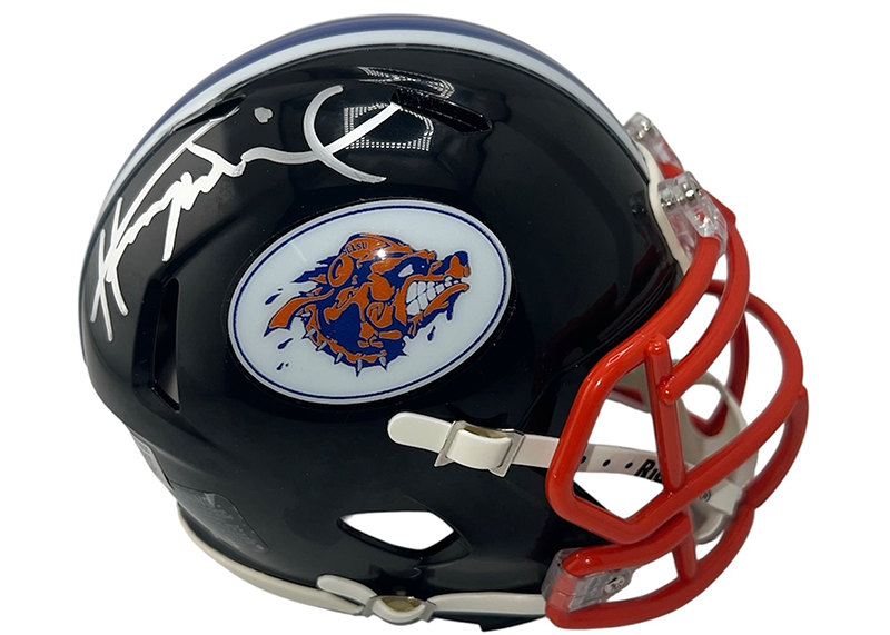 Henry Winkler Coach Klein Signed Mud Dogs Speed Mini Black Football Helmet Beckett