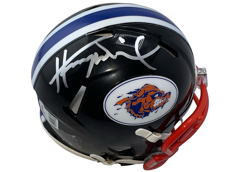 Henry Winkler Coach Klein Signed Mud Dogs Speed Mini Black Football Helmet Beckett