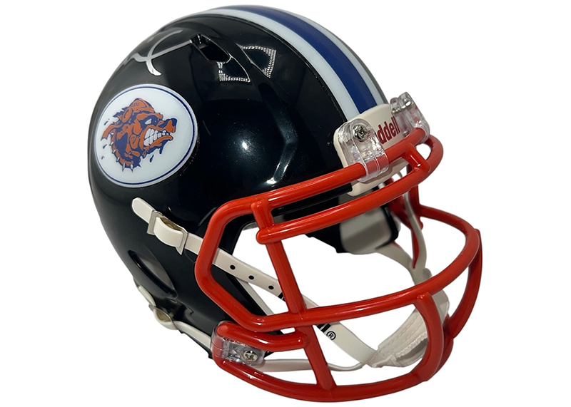 Henry Winkler Coach Klein Signed Mud Dogs Speed Mini Black Football Helmet Beckett
