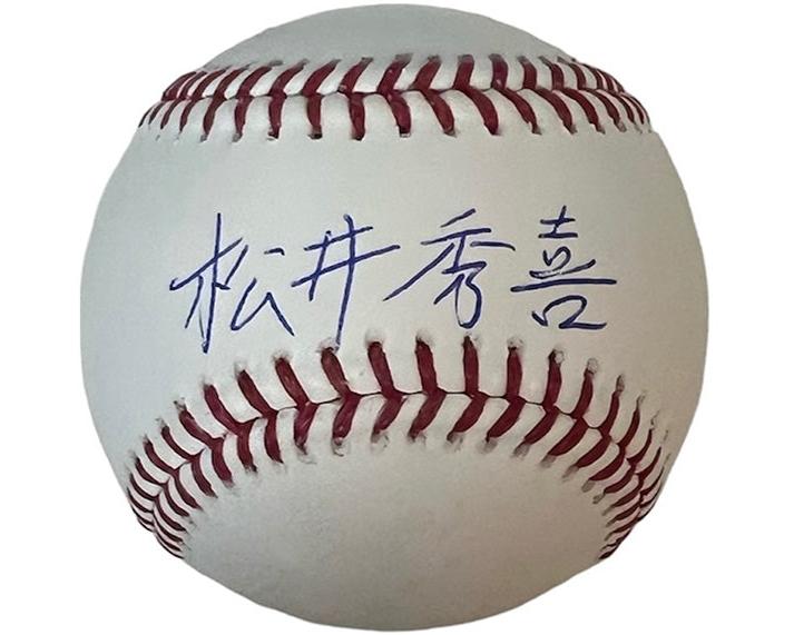 Hideki Matsui Yankees Signed Japanese Rawlings MLB Baseball Backett