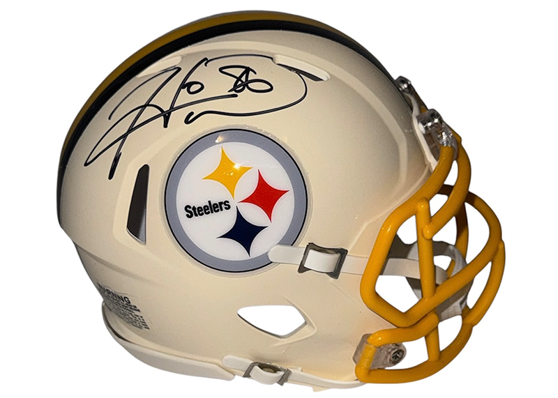 Hines Ward Signed Pittsburgh Steelers Retro Mini Helmet JSA