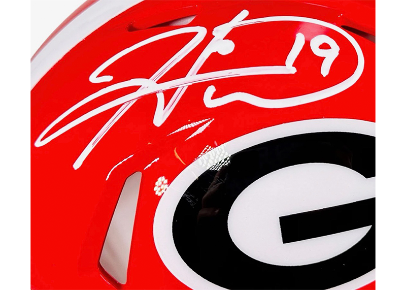 Hines Ward Signed Georgia Bulldogs Speed Mini Football Helmet (Beckett)