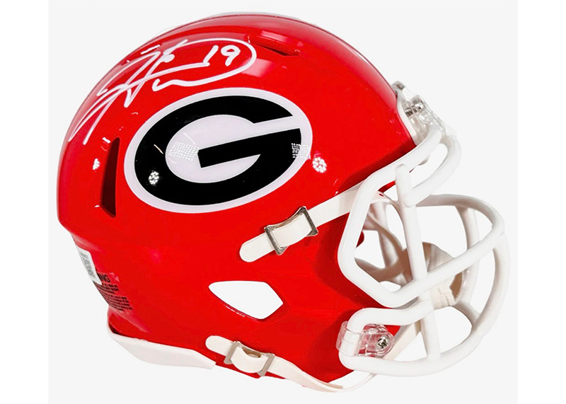 Hines Ward Signed Georgia Bulldogs Speed Mini Football Helmet (Beckett)