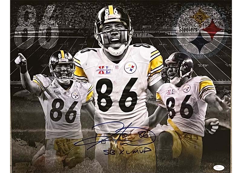 Hines Ward Signed Pittsburgh Steelers 16x20 Photo SW XL MVP Inscription JSA