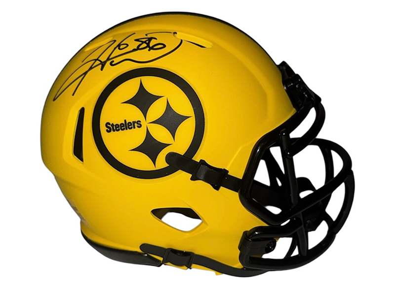 Hines Ward Signed Pittsburgh Steelers Rave Mini Helmet JSA