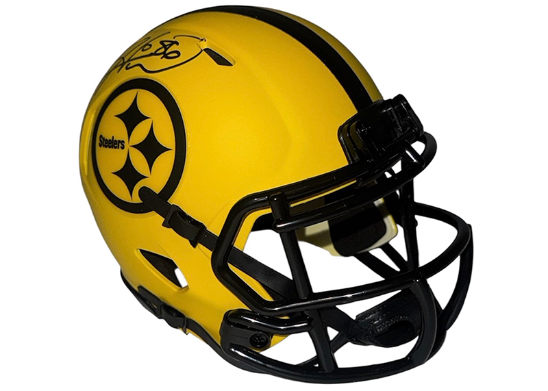Hines Ward Signed Pittsburgh Steelers Rave Mini Helmet JSA
