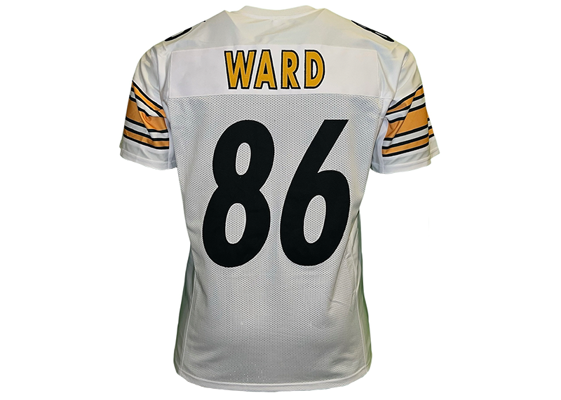 Hines Ward Unsigned Pittsburgh White Football Jersey