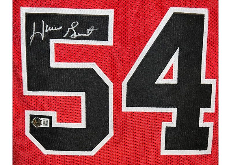 Horace Grant Signed Chicago Red Basketball Jersey Beckett