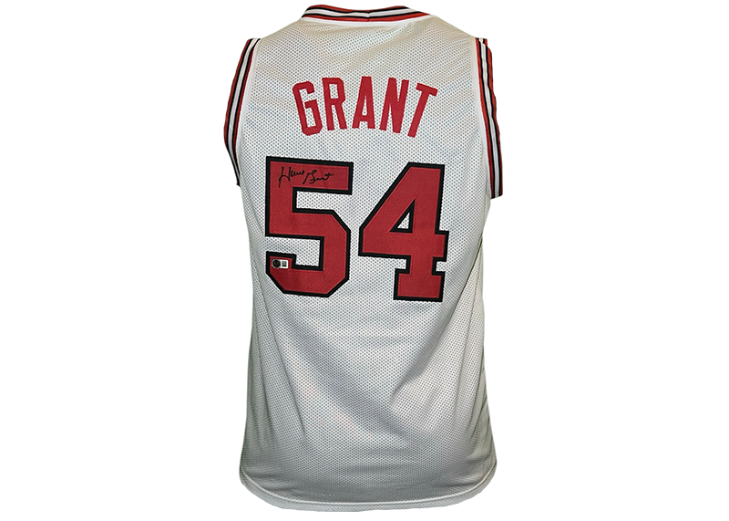 Horace Grant Signed Chicago White Basketball Jersey Beckett