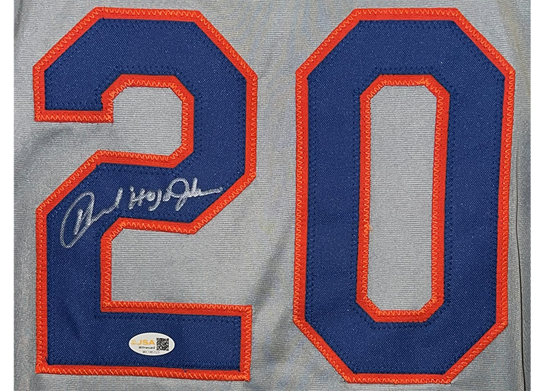 Howard Johnson Signed New York Gray Baseball Jersey JSA