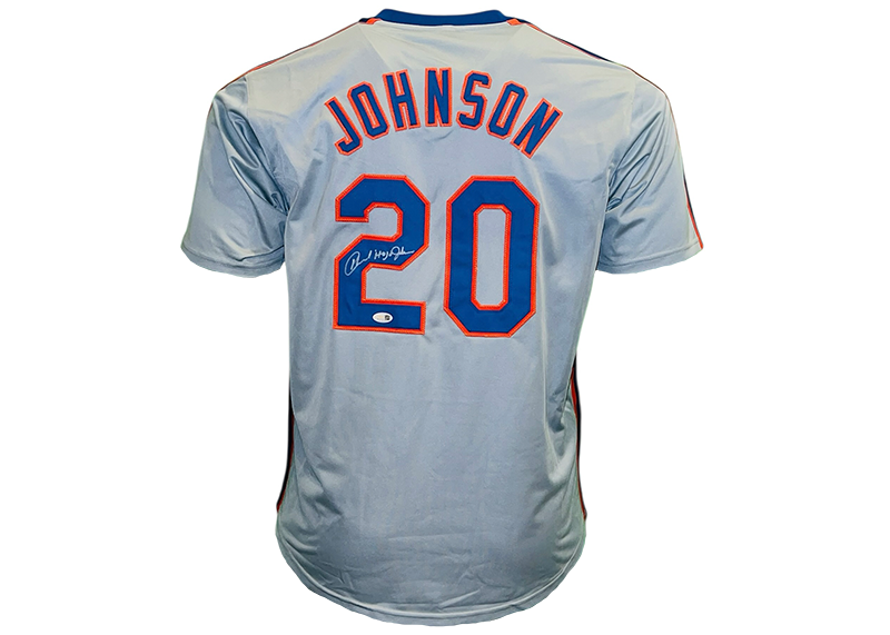 Howard Johnson Signed New York Gray Baseball Jersey JSA