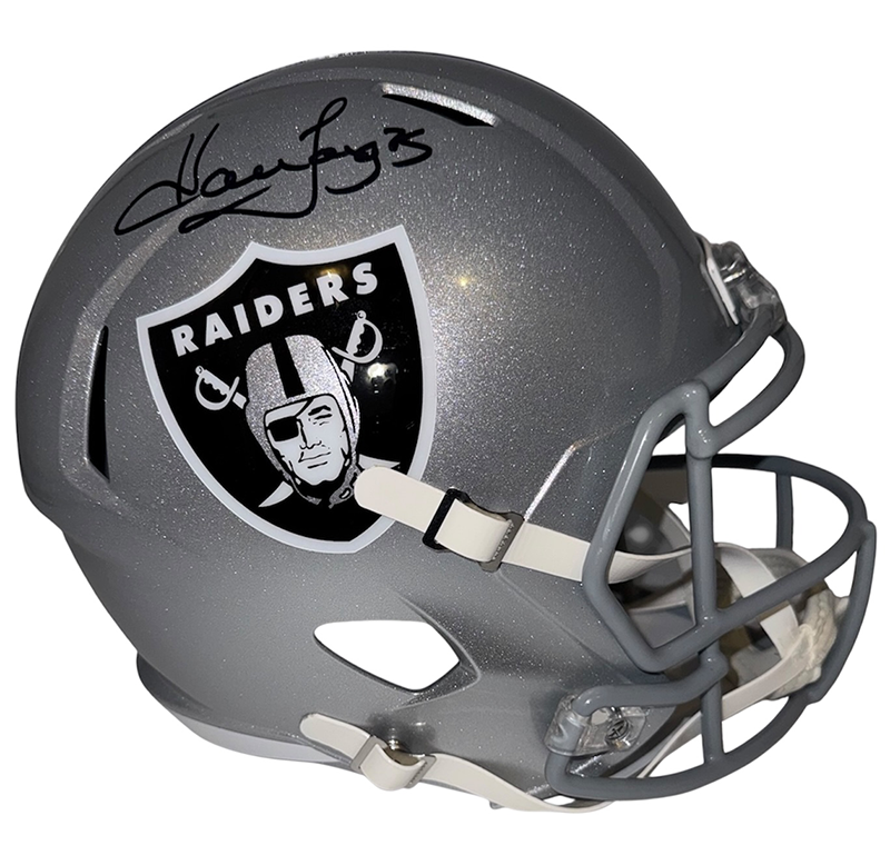 Howie Long Signed Las Vegas Raiders Full Size Speed Helmet Beckett
