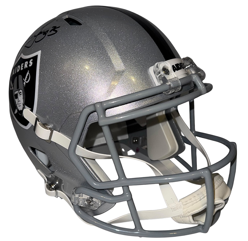 Howie Long Signed Las Vegas Raiders Full Size Speed Helmet Beckett