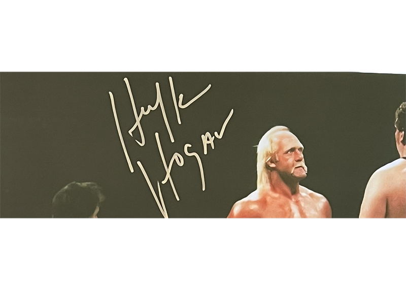 Hulk Hogan Signed Andre The Giant Face Off Photo Framed 27x24 JSA