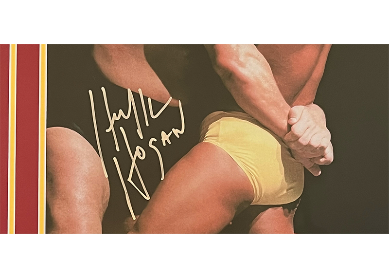 Hulk Hogan Signed Andre The Giant Face Off Photo Framed 27x24 JSA