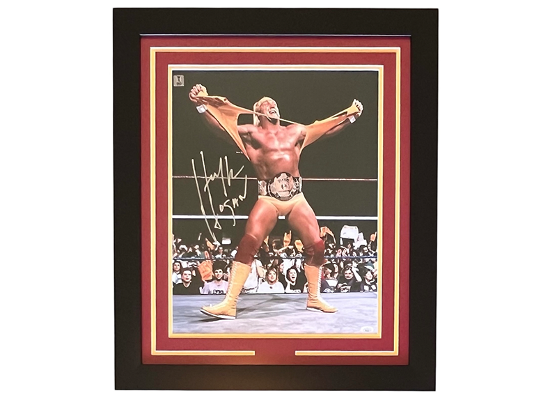 Hulk Hogan Signed WWE Photo Framed 27x24 JSA