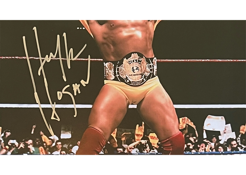 Hulk Hogan Signed WWE Photo Framed 27x24 JSA