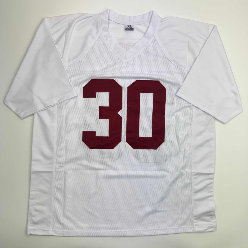 Autographed/Signed Jihaad Campbell Alabama White College Football Jersey JSA COA