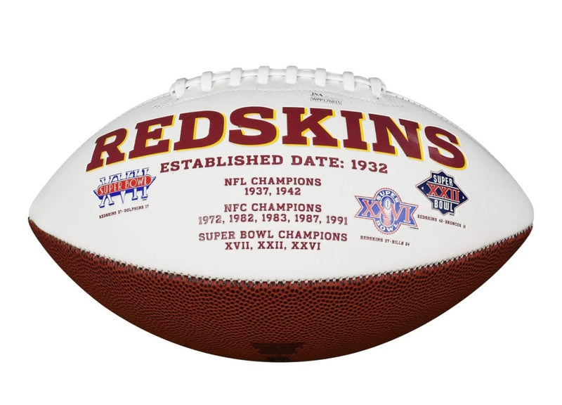 Joe Theismann Signed Washington Redskins SB XVII Champs Inscription Logo Football (JSA)
