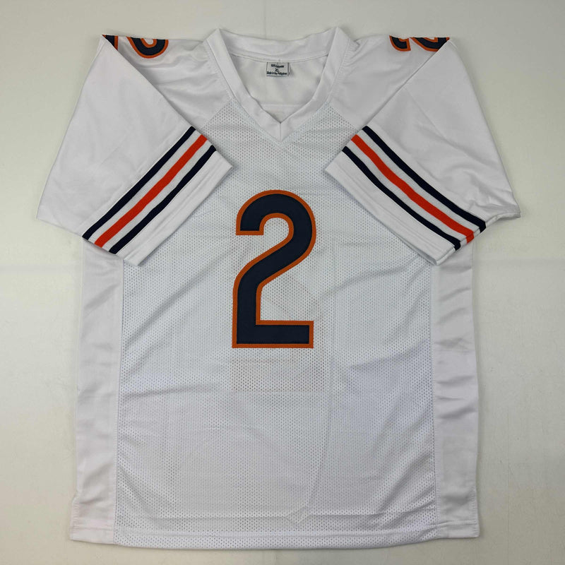Autographed/Signed D.J. DJ Moore Chicago White Football Jersey Beckett BAS COA
