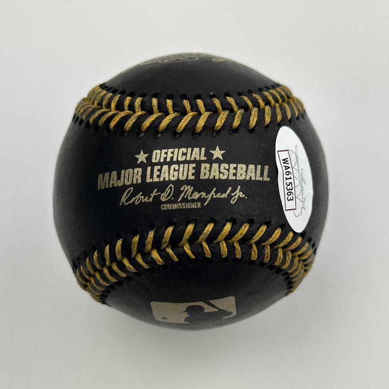 Autographed/Signed Gary Sheffield Black Rawlings Official Major League ROML Baseball JSA COA