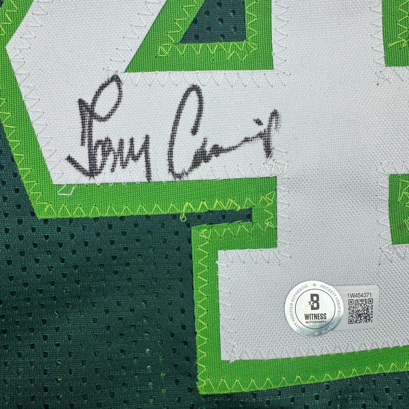 Autographed/Signed Terry Cummings Milwaukee Green Basketball Jersey Beckett BAS COA