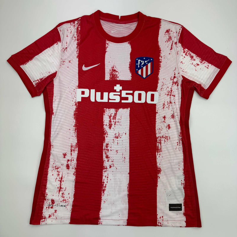 Autographed/Signed Joao Felix Atletico Madrid Red Soccer Jersey Beckett BAS COA