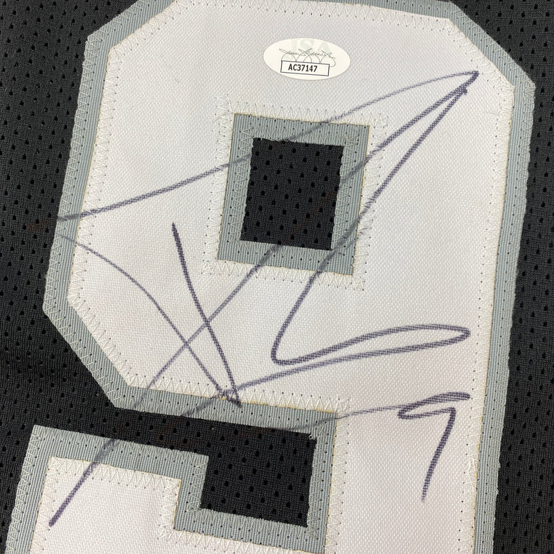 Autographed/Signed Tony Parker San Antonio Black Basketball Jersey JSA COA