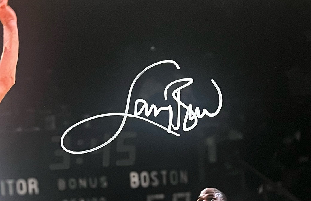 Larry Bird Autographed Boston Celtics 16x20 Photo With Michael Jordan PSA