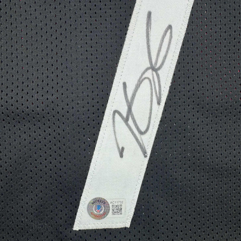 Autographed/Signed Kevin Durant Houston Black Basketball Jersey Beckett BAS COA
