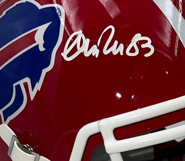 Bills Triplets Signed Buffalo Bills TB 87-01 Speed Full Size Football Helmet Beckett