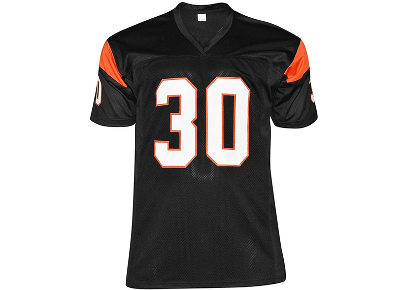 Ickey Woods Signed Cincinnati Black Football Jersey JSA