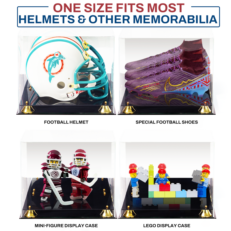 Clear Acrylic Helmet Display Case - Full Size