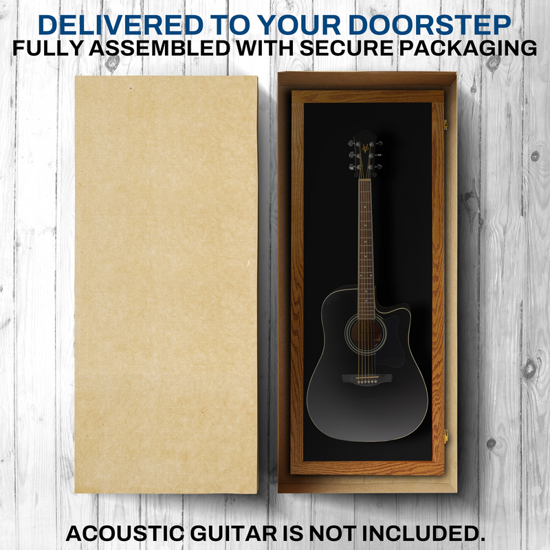 Acoustic Guitar Display Case - Premium Oak