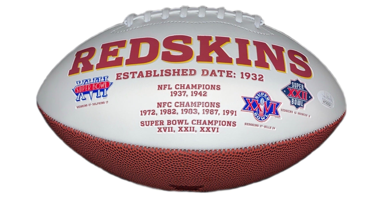 Joe Theismann Signed 83 NFL MVP Inscription Washington Redskins Logo Football (JSA)