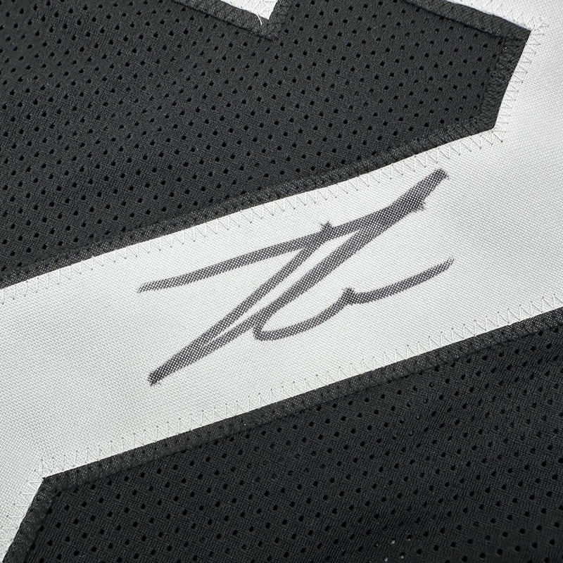 Framed Autographed/Signed Tyson Campbell 35x39 Jacksonville Black Football Jersey JSA COA