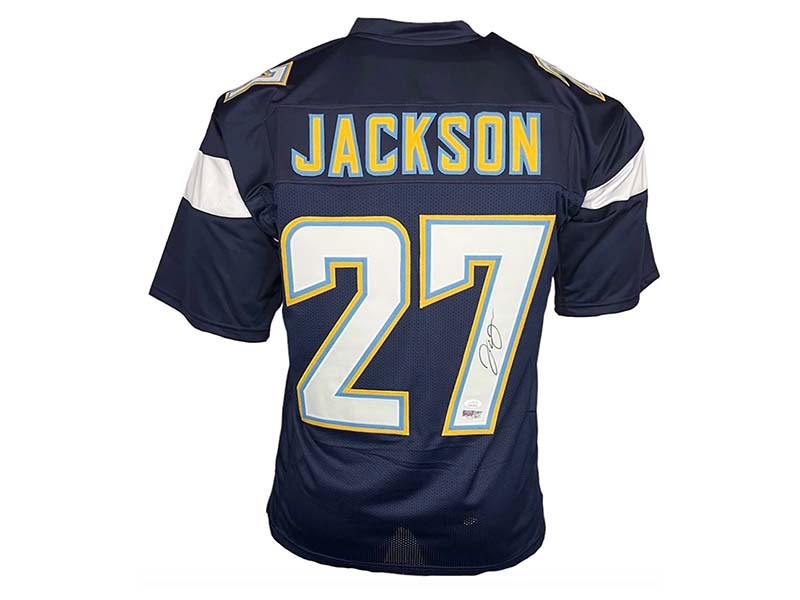 JC Jackson Autographed San Diego Blue Football Jersey (JSA)