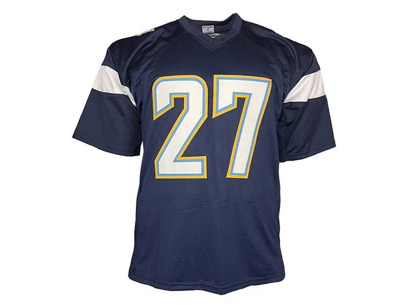 JC Jackson Autographed San Diego Blue Football Jersey (JSA)